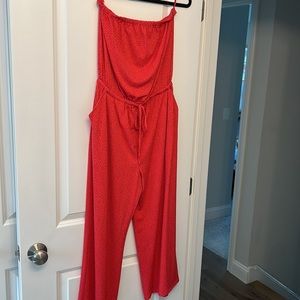Express patterned wide leg jumpsuit size m